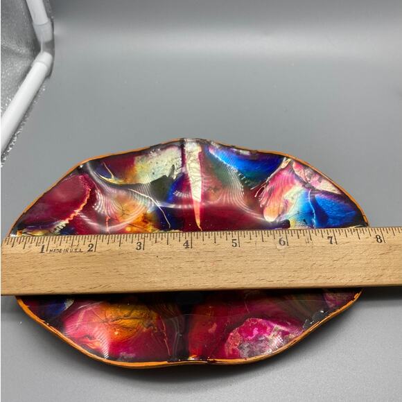 MCM Seetusee Mayfair Ruffled Decorative Bowl Glassware Pigskin‎ Back Canada - Picture 5 of 6